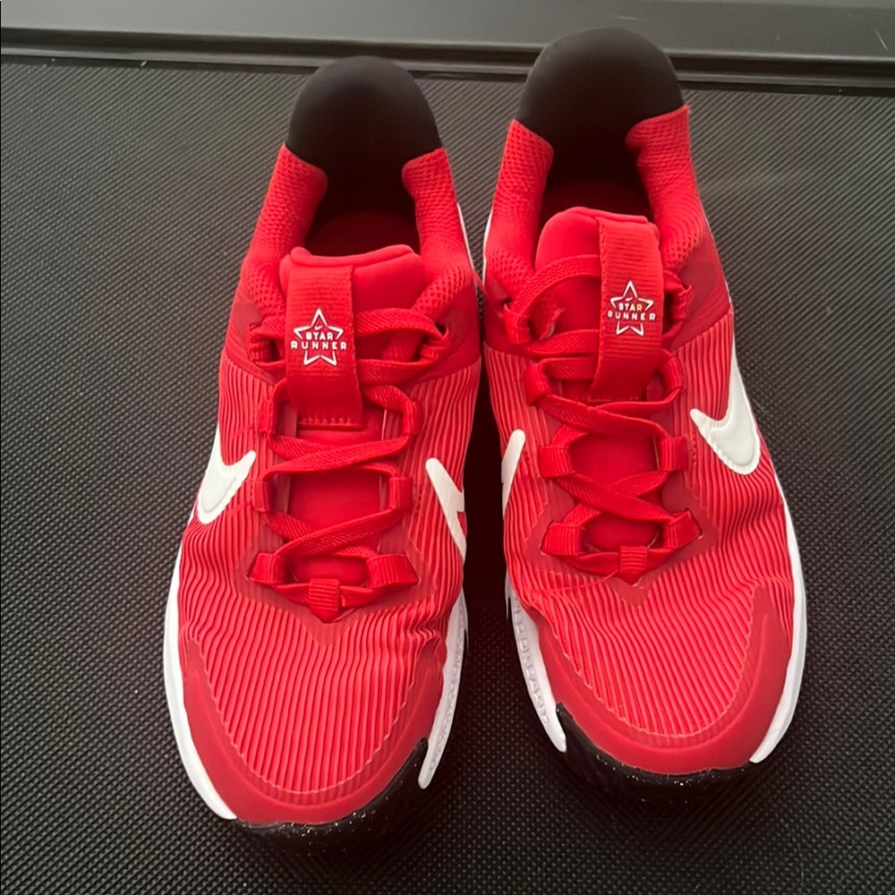 Nike Kids Red and White Sneakers